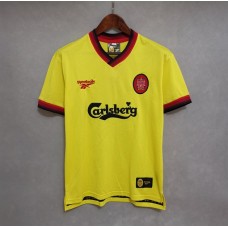 Liverpool 97/99 Away Yellow Soccer Jersey